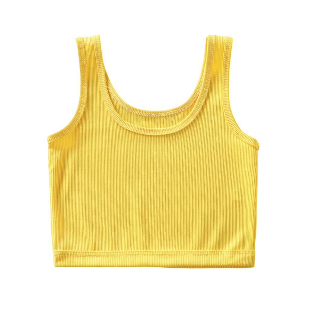 Adjustable Shoulder Strap Sports Bra For Girls ,10-14 Years Old, With Fixed Cup