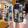 Blue Butterflies Shockproof Phone Case For iPhone 17 Pro Max 16E 15 Pro 14 13 12 11 Mini AIR XS XR XS 8Plus Anti-Slip Soft TPU