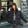 2026 Women's Winter New Korean Edition Hooded Down Padded Jacket Large Fur Collar Loose Slimming Bread Jacket Warm Jacket