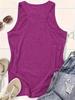 Floral Print Sleeveless Round Neck Women's T-Shirt Pullover Vest for Spring/Summer