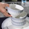 Nordic Underglaze White Porcelain Rice Bowls