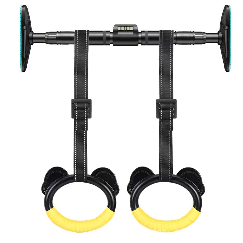 Kids Horizontal Bar Exercise Pull Up Rings Kids Workout Gym Gymnastic Rings Adjustable Straps Buckles Nonslip Handle