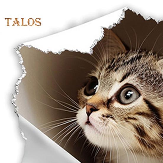 Katzen-Toilettenaufkleber mit kaputtem Loch, wasserdicht, entfernbar, selbstklebend, PVC, Wandkunst für Wohnzimmer und Badezimmer, 3D-Effekt, Simulation eines Kätzchens, Toilettensitzdeckel