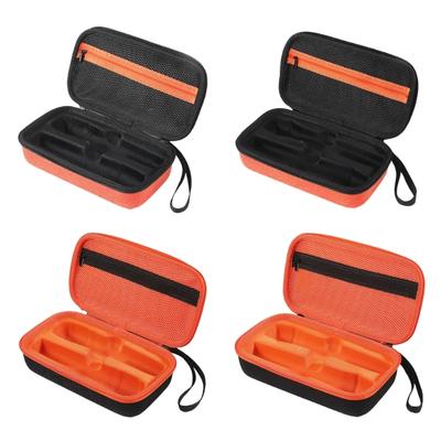 Wireless Microphone Storage Case Double Mic Carrying Case Hard Shell Scratchproof Box with Pocket