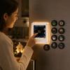 Christmas Rotating Disc Night Light with -Activated Music, Acrylic Refrigerator Ornament for Holiday Decor