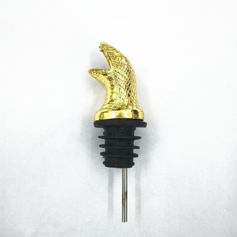 Zinc Alloy Wine Pourer Ornament Wine Aerators Unique Snake Bottle Stoppers  for Kitchen Accessories