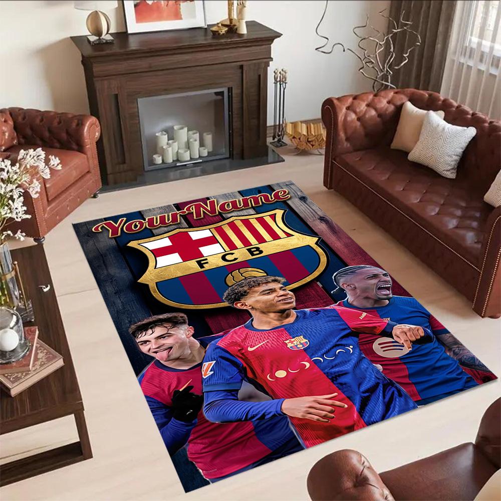 Fc Barcelona Personalized Name Floor Rug Office Rug Design for Study room Decorate room Kitchen Balcony Antislip Carpet Anime Office Decor