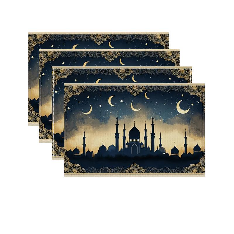 Heat-Resistant Stain-Proof Linen Party Placemats - Festival Collection