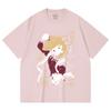 230 g/m² 100% Baumwolle Demon Slayer V39 Doma Druck Unisex Schweres Baumwoll-T-Shirt