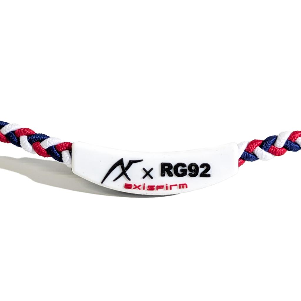 303 Tuning Navy X White X Large Lightweight Silicone Necklace [Axef] Band, Red, (51cm),