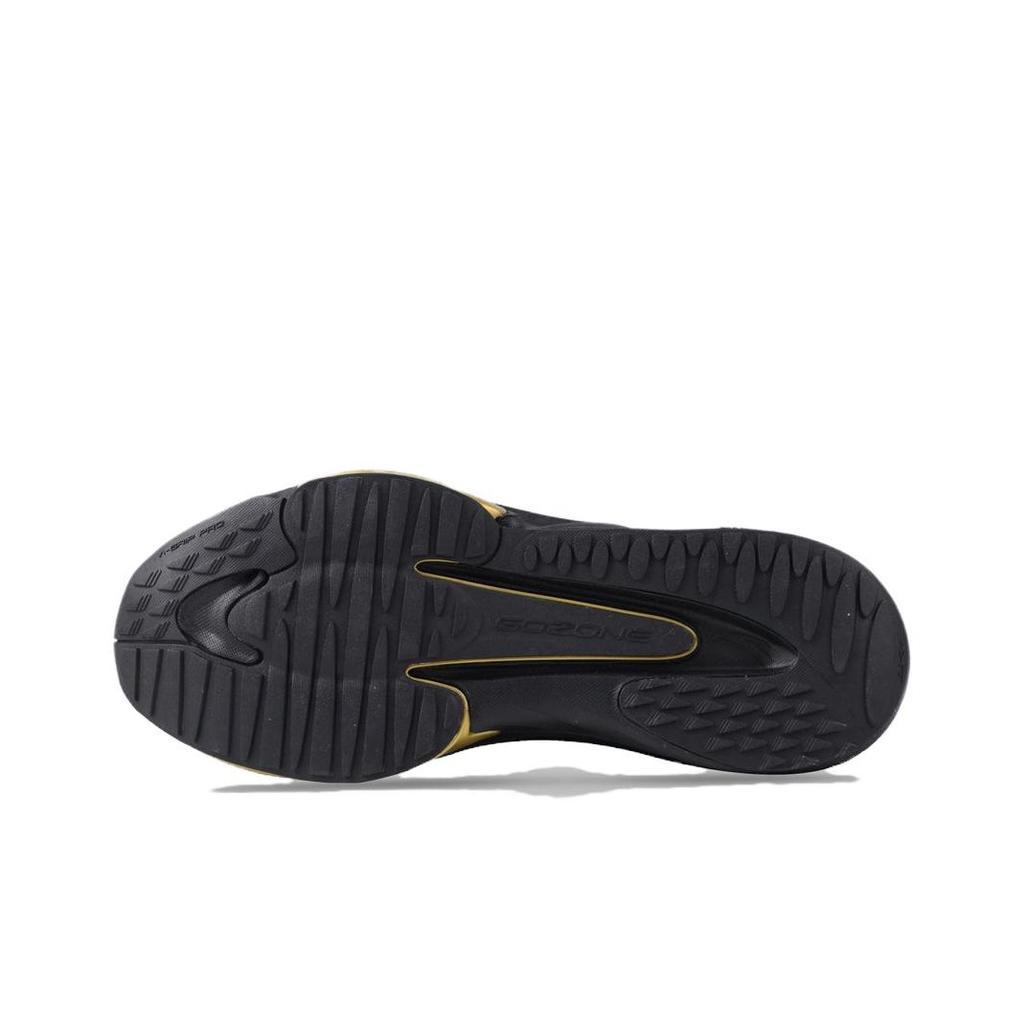 Anta Comfortable Versatile Shock Absorbing Non-Slip Wear-Resistant Waterproof Low-Top Running Shoes Men sneaker Black Gold 112145587-6