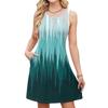 Women's Casual Fashion Breathable Flower Printed Vest Dress With Pockets