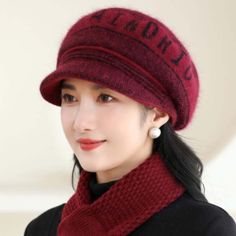 Peaked Cap Children Winter Warm Foreign Style Versatile Wool Hat Cold Wool Hat In The Elderly Knitted Hat