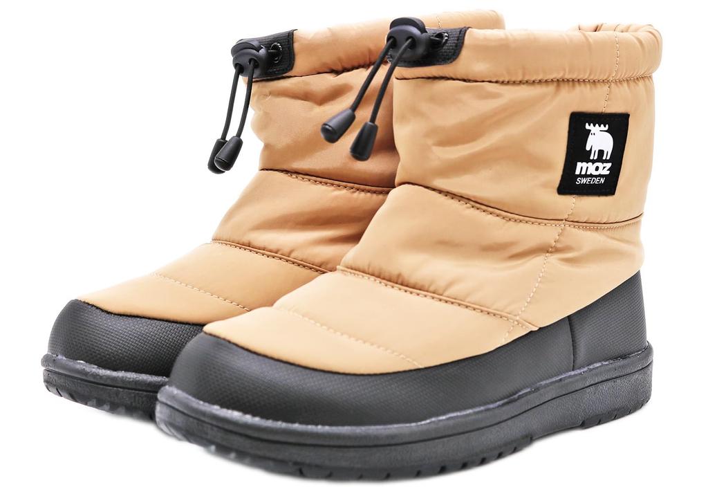 Mozu Lightweight Snow Boots with and Cold Weather Beige Women's Water-Repellent, Waterproof, Non-Slip, Protection, 95022700,