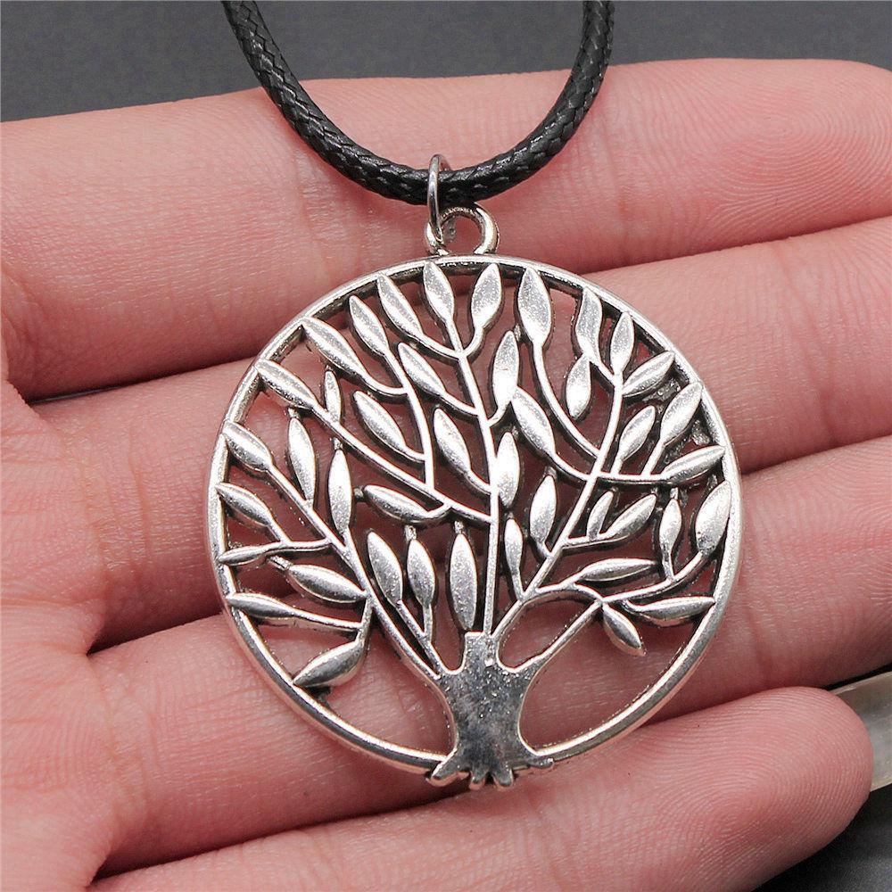 Tree of Life Nature Growth Pendant Antique Bronze Metal Daughter Choker Necklace Trendy Gift