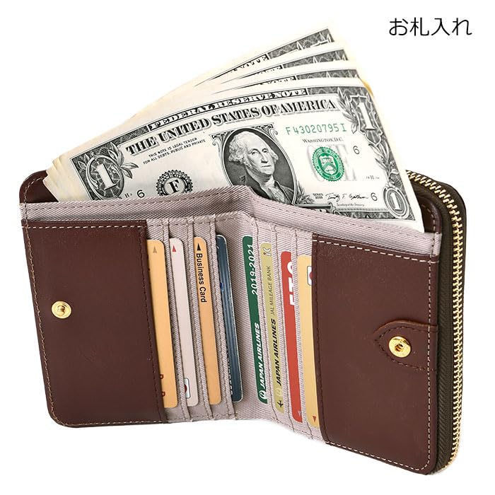 Moomin Little My Short Wallet, Bifold, Round Zipper, Snap Button Closure, Women's, 82018