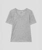 Anggae Scoop Neck Short Sleeve Tshirt Gray