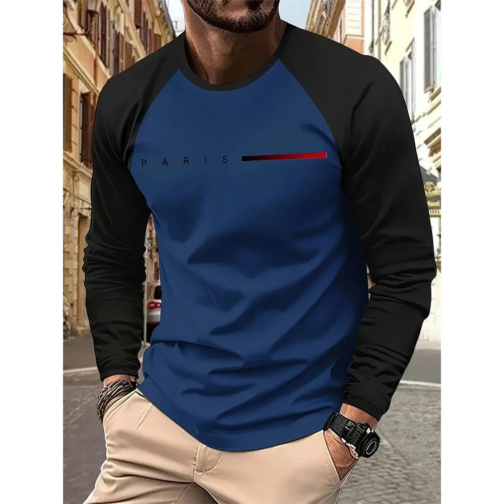 WowClassic Lente en Herfst Ronde Hals Casual Straatstijl Kleding Losse Mode Sweatshirt Letterpatroon Creatief Lange Mouwen T-shirt XXXL