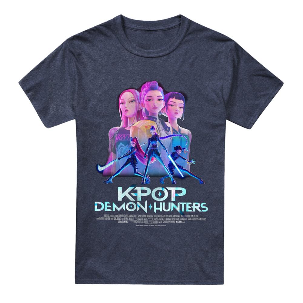 K-Pop Demon Hunters Unisex Adult Huntr/X Poster T-Shirt Elica