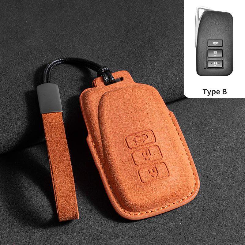 Interior Mouldings Suede Car Key Cover for Lexus NX ES UX US RC LX GX IS RX 200 250h 350h LS 450h 260h 300h UX20