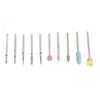10pcs Nail Drill Bits Set Tungsten Steel Ceramics Professional Less Dust Cuticle Remover Bits