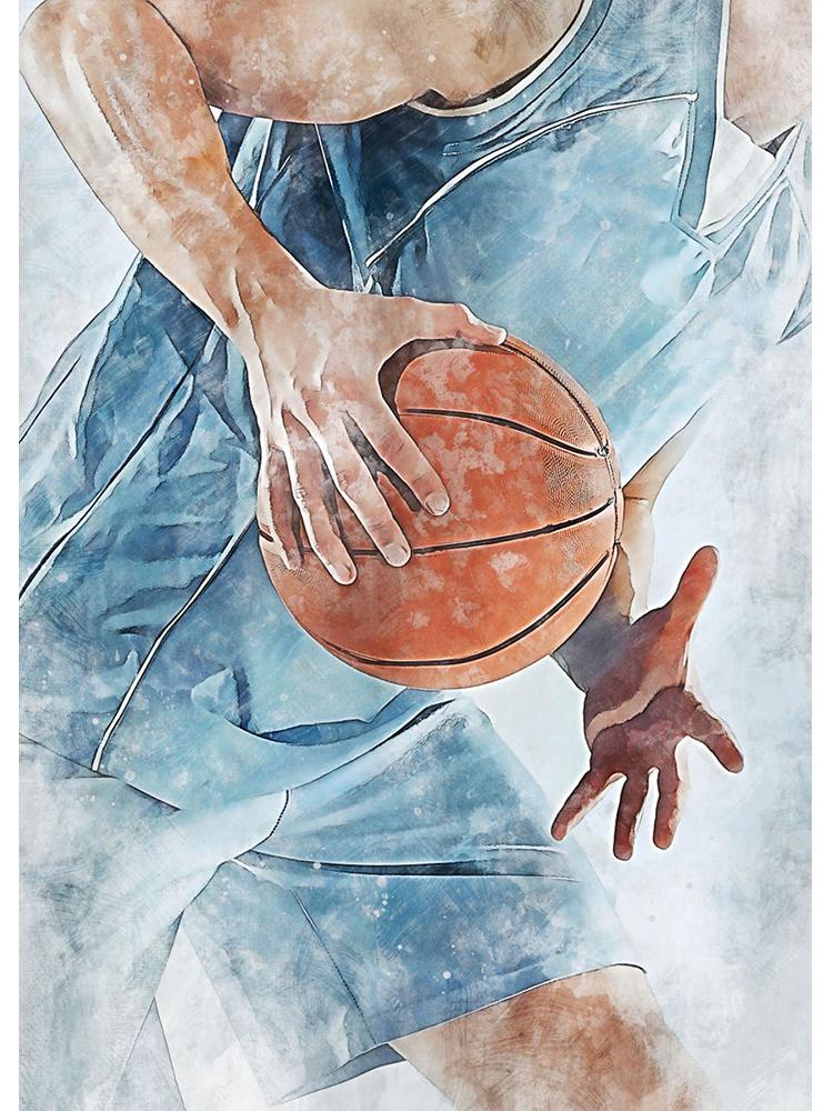 Moderní Basketbal Fotbal Fotbal Plakát Obrazy na plátně Míčové sporty Plakát Tisk Nástěnné umění Obraz Výzdoba obývacího pokoje Cuadros