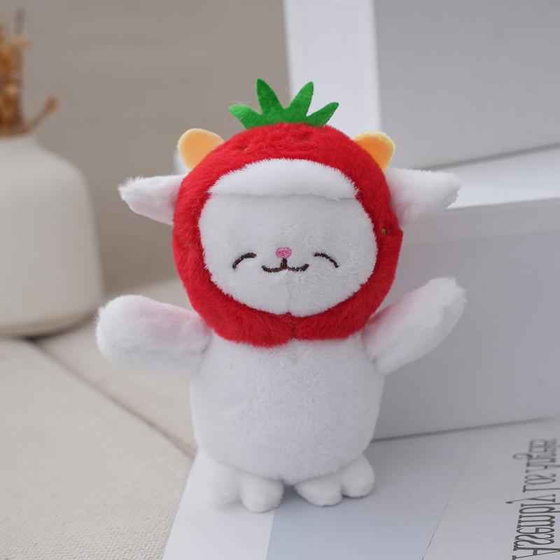 

Sheep Charming Fruit Plush Toy Cute Keychain For Bags With Soft Texture