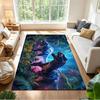 Dinosaur Prehistoric Jungle Encounter Non-Slip Home Carpet Design for Office Decor Living Room Bedroom Gift