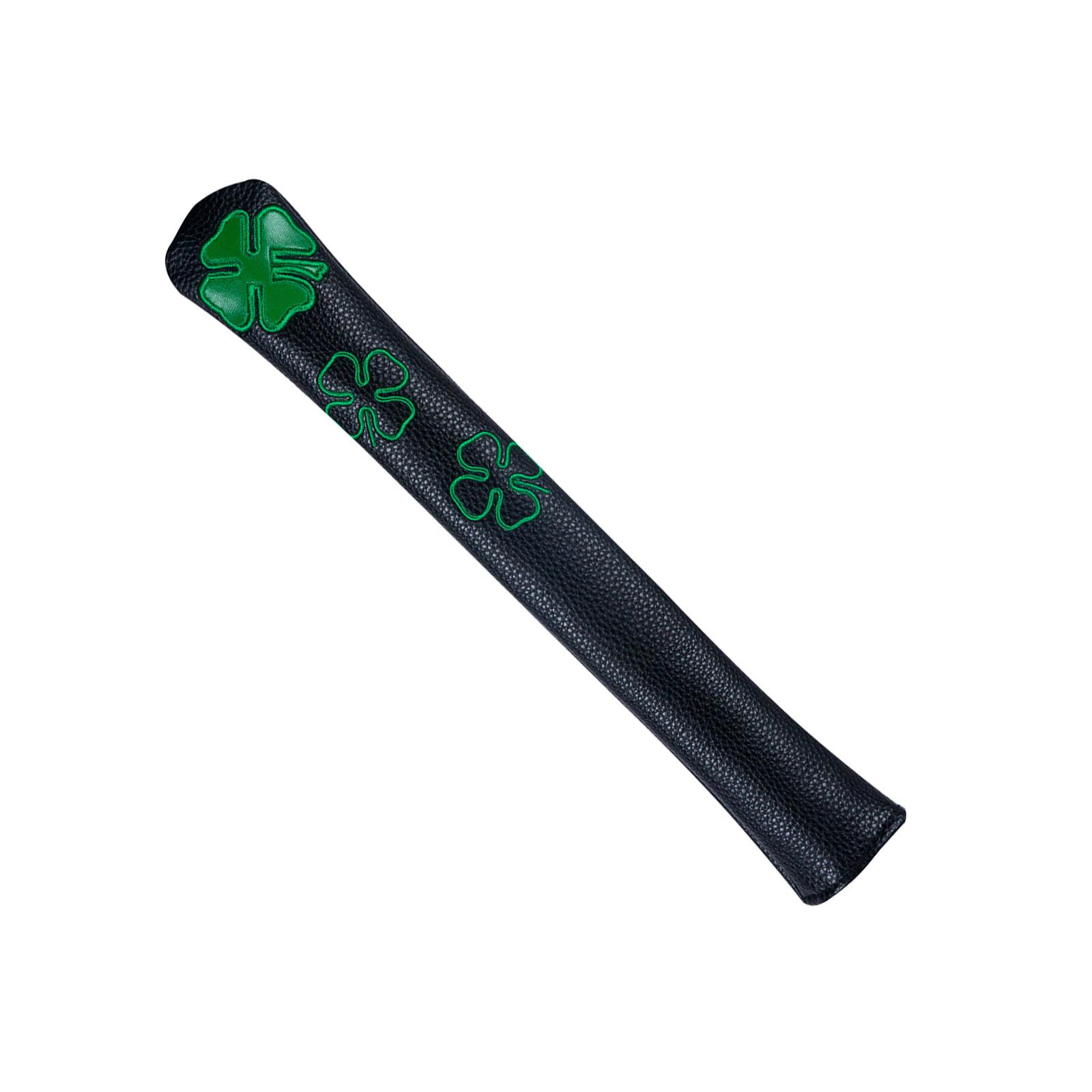 

Leaf Pattern Golf Alignment Stick Cover PU Leather Alignment Stick Headcover Holder Golf Accessories for Women and Men чёрный