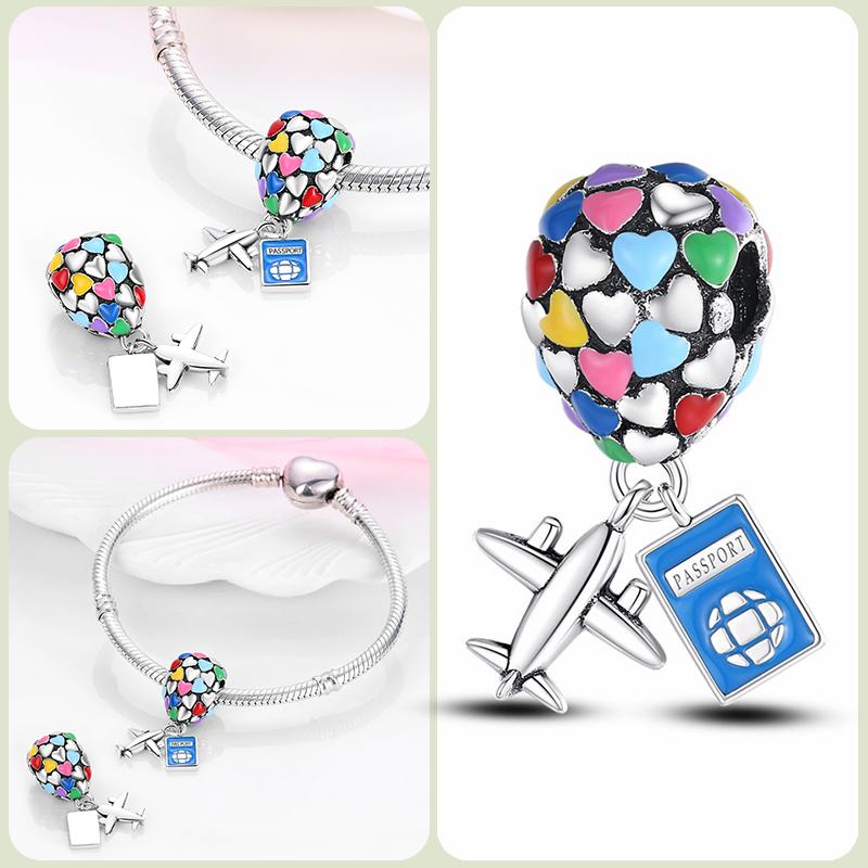 Modne koraliki zawieszki S925 ze srebra próby 925 w stylu klasycznym i romantycznym z motywem żółwia lotosu, odpowiednie do oryginalnej bransoletki DIY na prezent