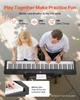 Weighted Digital Piano, 88 Keys Fully Weighted, Electric Piano Dual Keyboard & Speakers with X Stand, Sustain Pedal, Recording Function, 280 Tones,