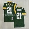 Camiseta de Fútbol Retro Green Bay Packers para Hombre de Algodón Camisa Deportiva Estilo Vintage NFL 87 52 84 Bordada