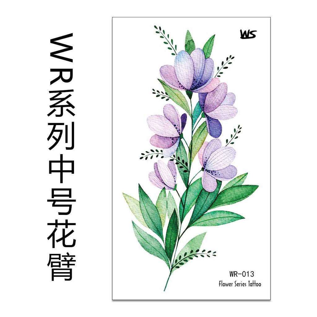 Small Fresh Flower Tattoo Sticker Flower Arm, Flower Rose Waterproof Environmentally Friendly Tattoo Sticker Tattoo