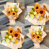 280pcs Golden Yellow Sunflower Pipe Cleaners With 20 Flower Stem Wire 1 Garden Tape 1 Warp Paper 1 Silk Ribbon 2 Glue Stickers