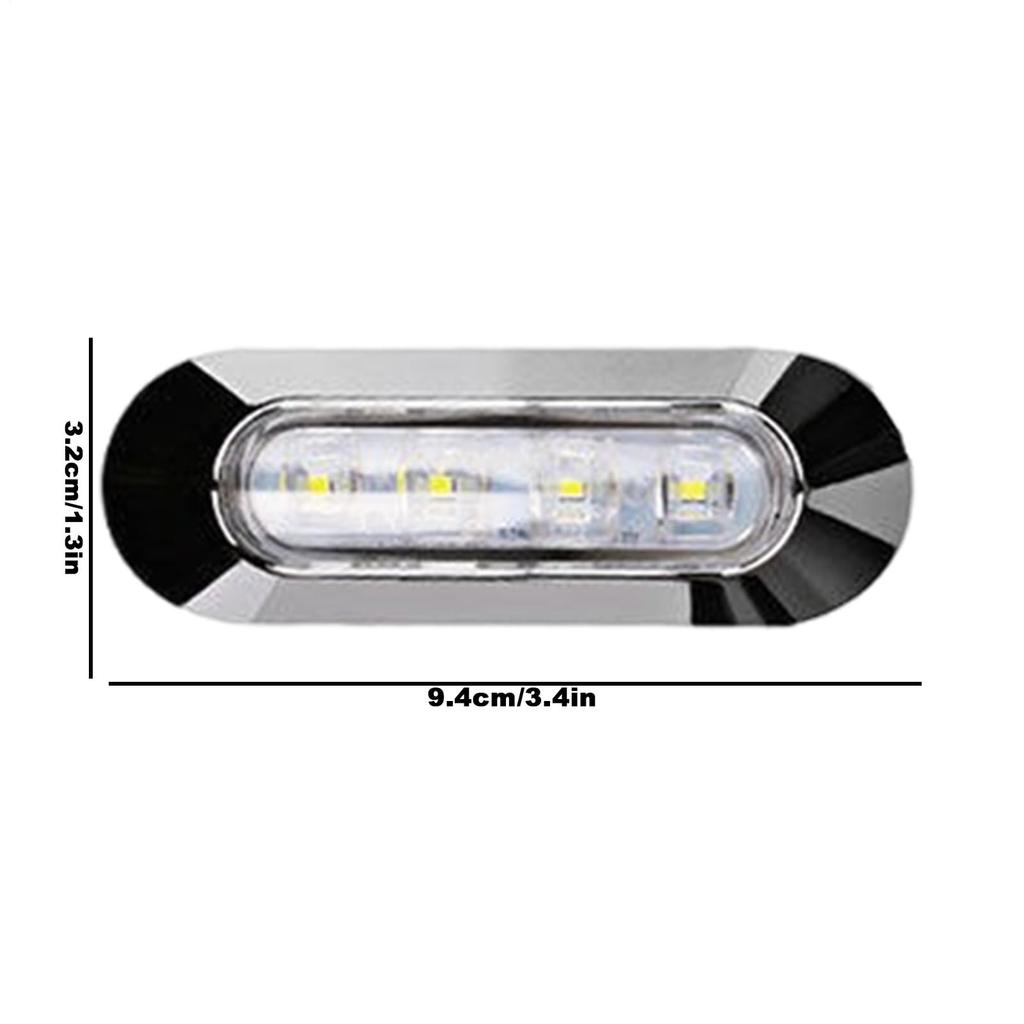 Car Side Indicator Lights, Truck Side Lights - 4 LED Trailer Lights, 12/24v Turn