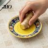 Tritaghiaccio per Aglio Piatto Grattugia in Ceramica Ciotola, Spremiaglio Manuale Zester Grattugia Frutta Zenzero Piatto Mescolatore Piatto, Vassoio Tutto-in-Uno per Preparazione e Servizio, Cucina Moderna Minimalista