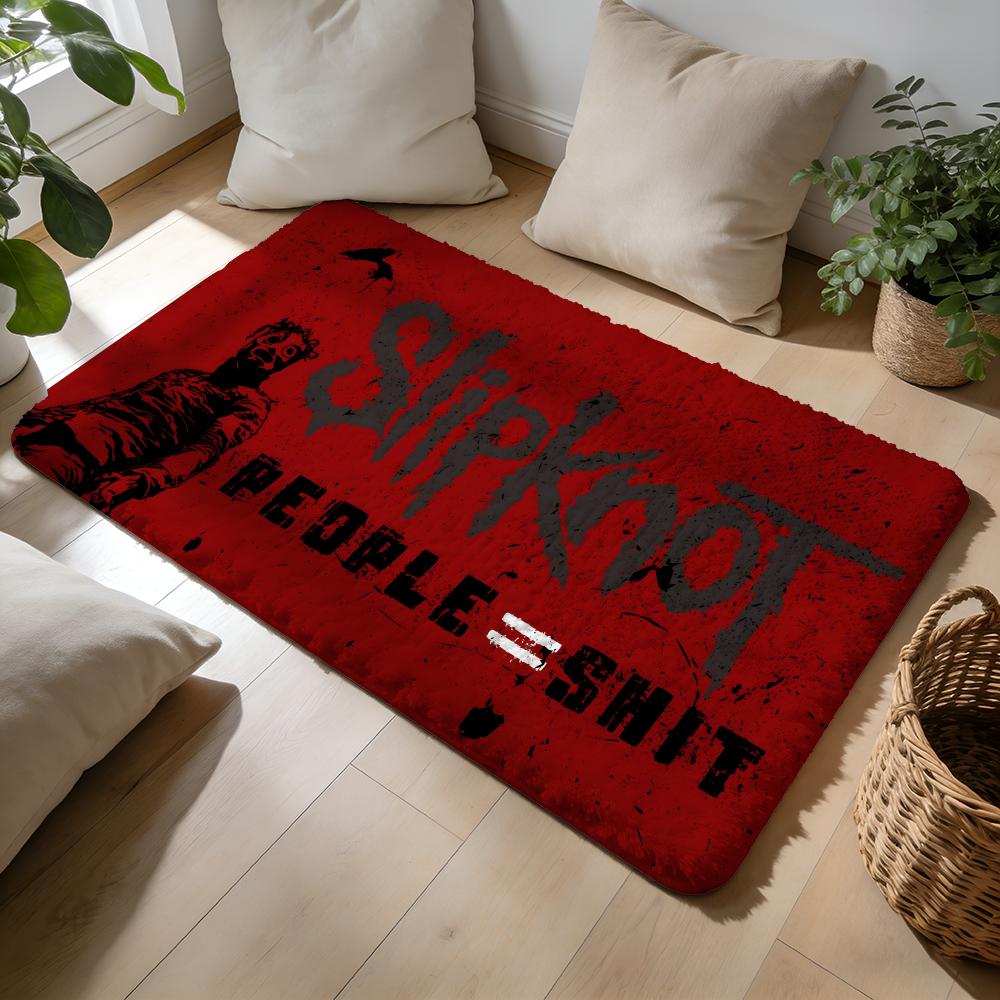 Band SslipknotS Classic Popular Long Floor Mat Soft Flannel Absorbent Mat Non-Slip Rug Home Bedroom Bathroom