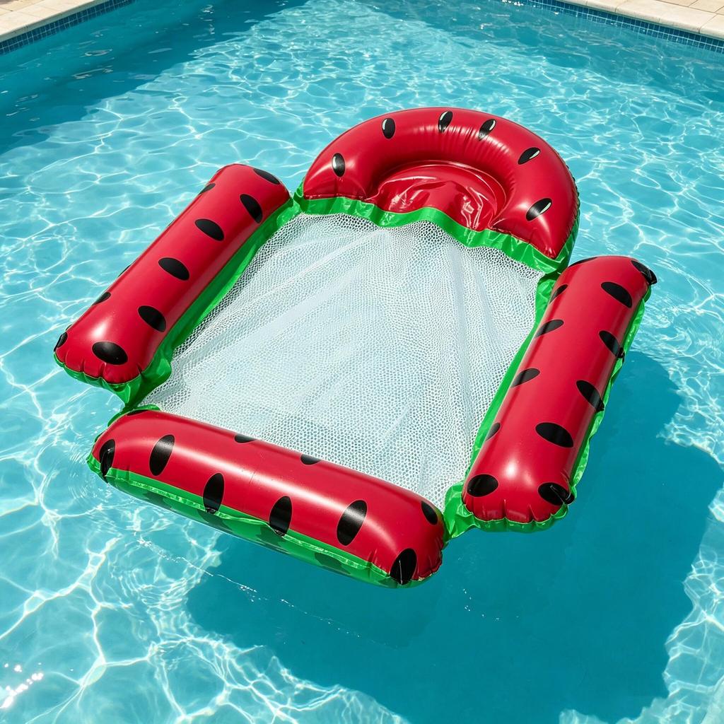 Inflatable Water Recliner & Hammock with Backrest - Foldable & Dual-Use Floating Bed