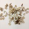 100 Pcs Mixed Wood Alphabet Letters Numbers Button DIY Craft Sewing