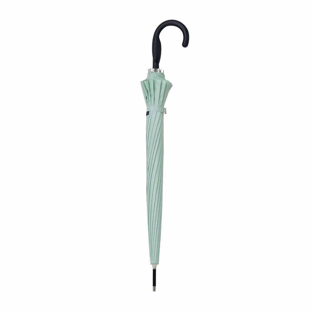 Mabu 58cm Basic Jump 16 Palm Leaf Parasol Long Umbrella with UV Light and a Floral Suitable for Rain or and Women's (SMV-42081) - Protection,