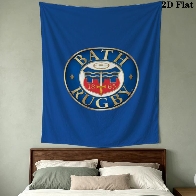 Bath Rugby Wall Tapestry Aesthetic Wall Hanging Printed Fabric Blanket Decorative Tapestries For Bedroom Living Room Home Decor