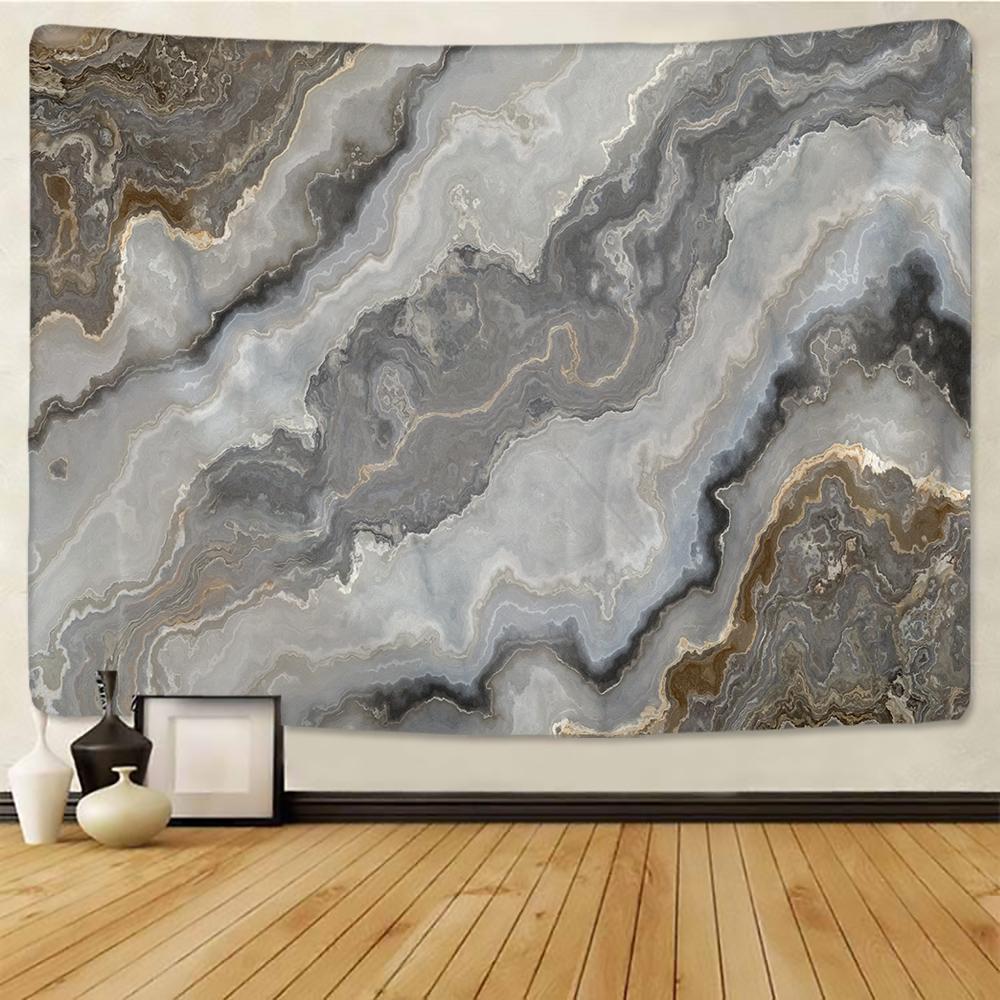Tapiserie Abstractă Marmură Psihedelică Folie Aurie Colorată Artă Boho Decor Acasă Covor Agățat de Perete Hippie Tapiserie Mandala