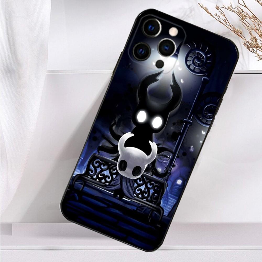 Game H-Hollow K-Knight Phone Case For iPhone 16,15,14,13,12,11 Plus,Pro Max,XS,X,XR,SE,Mini,8,7 Soft Silicone Black Cover