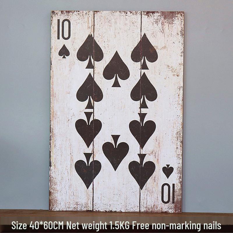 Vintage Playing Cards Wall Art for Bar, Cafe, or Living Room Decor