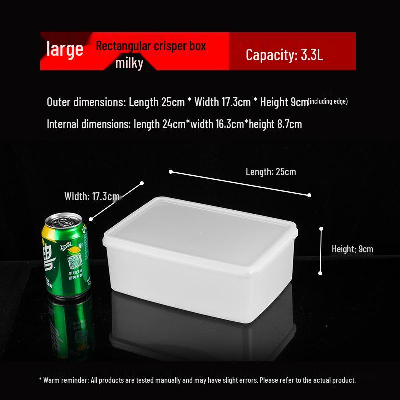 Food-Grade Milky White Plastic Storage Container for Kitchens & Restaurants, Anti-Fall, Ideal for Refrigerators and Commercial Use