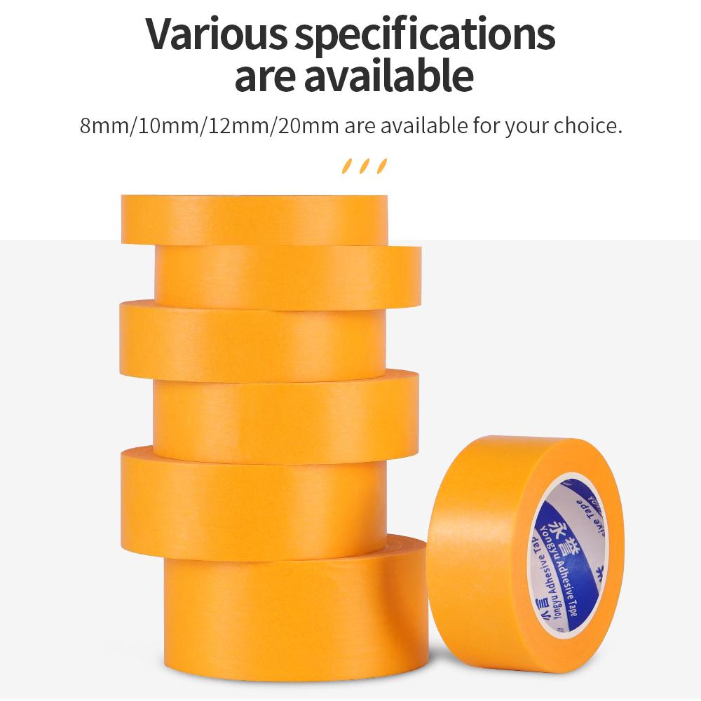 Orange General Purpose Masking Tapes Strong Masking Tape Car Painting No-trace Adhesive Tape Walls Paint Protection Crepe PaperPinstriping Tape 3
