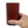 Noguchi Kumataro Tea Garden Tea Caddy, 150g, with Washi Paper, Inner Lid, Kamakura Carving, Scabbard Shape, Red, Made In Japan, Stylish