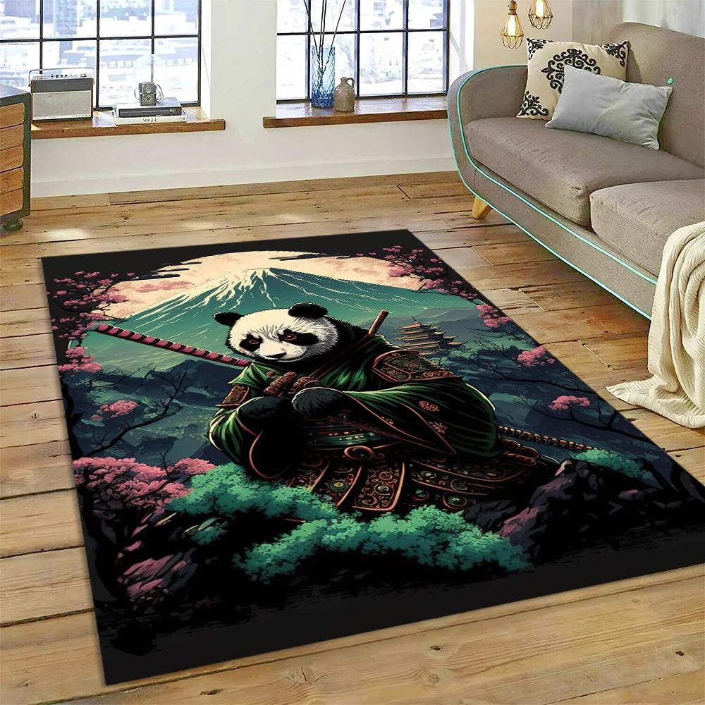 Cute Dream Panda Animal Cartoon Carpet Rug for Home Living Room Bedroom Sofa Doormat Decor,Kids Play Area Rug Non-slip Floor Mat