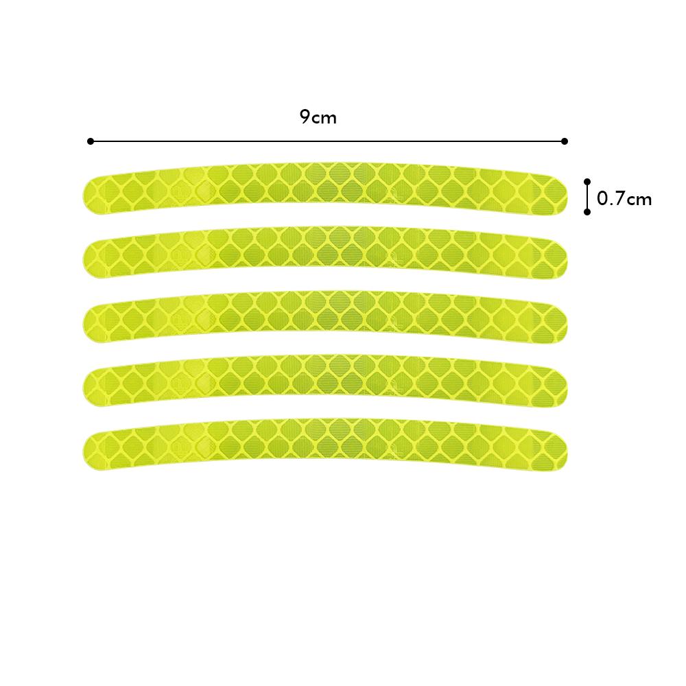 Cars Rims Tire Reflective Tape Car Wheel Hub Reflective Stripes Decorative Stickers Auto Florescent Tapes for Motorcycle Rim