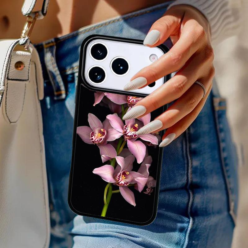 Orchid Flowers Colorful Phone Case For iPhone 17 Air 14 15 13 12 Max Cover For Apple 16e 11 Pro Max Plus Coque